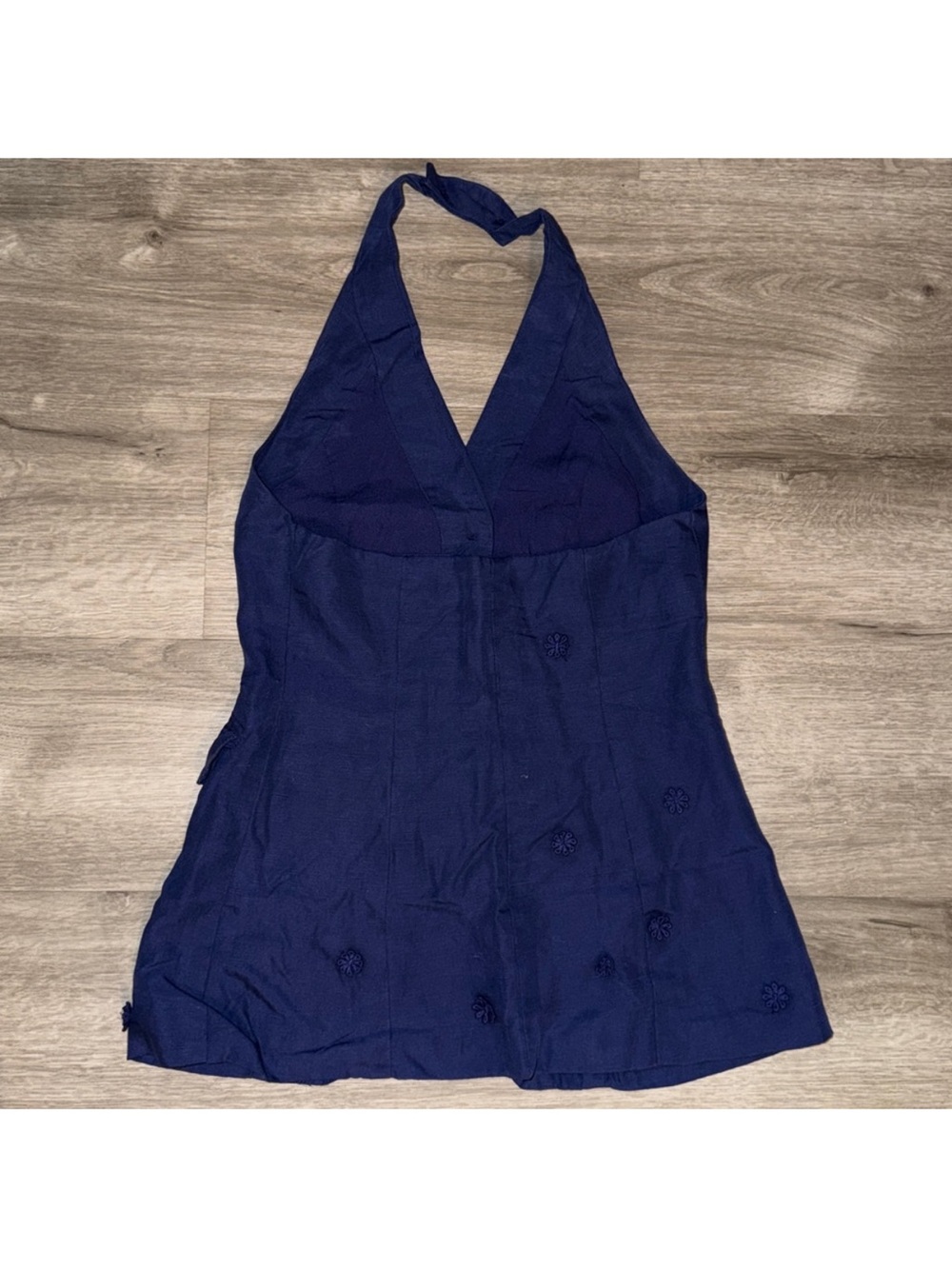 2 pieces linen blend halter vest and tailored embellished trousers - Picture 10 of 14